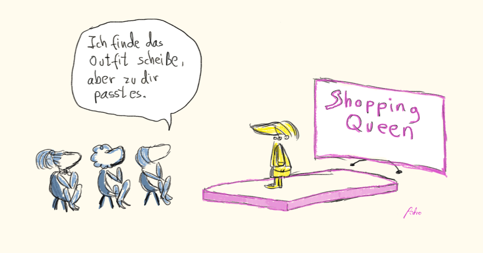 Cartoon Shopping Queen